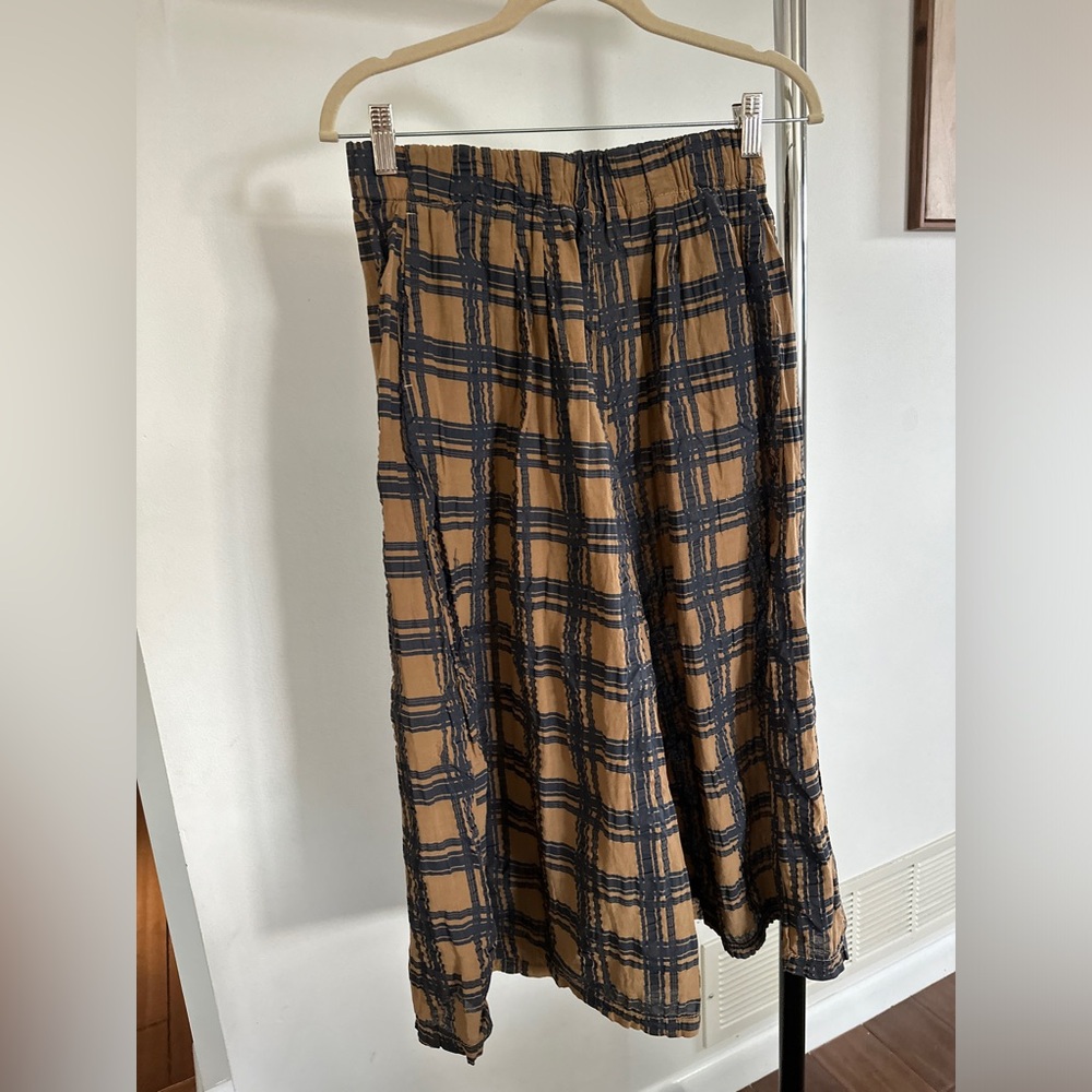 AMICI by Baci Women's Cotton Brown Black Palazo Pants, size Small